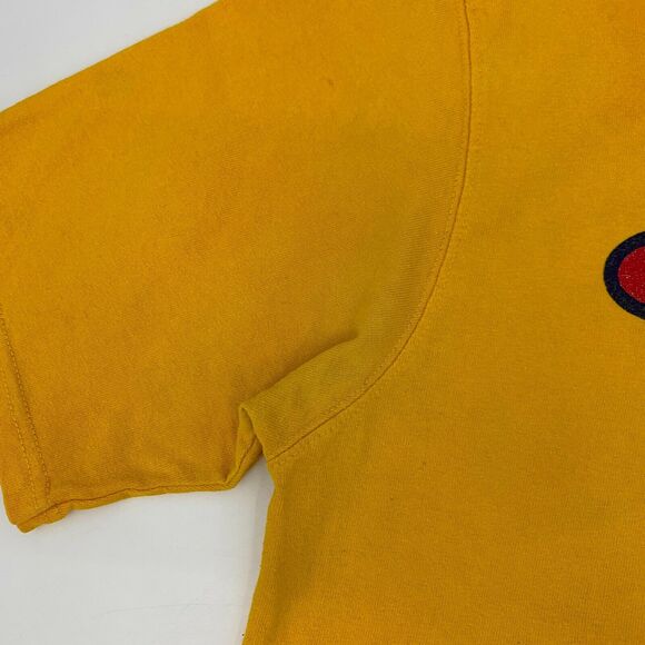 Vintage Champion Thick Cotton T Shirt Mens Size L Corn Yellow Short Sleeve *READ - Picture 7 of 10